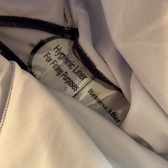 NWT Nicole Miller Purple with Gold Tropical Floral Print One Piece Swimsuit 1X - Picture 12 of 14